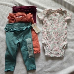 Garanimals Coral and Teal Baby Set